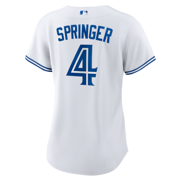 George Springer Toronto Blue Jays Nike Women's 2025 World Series Home Replica Player Jersey - White - Image 3