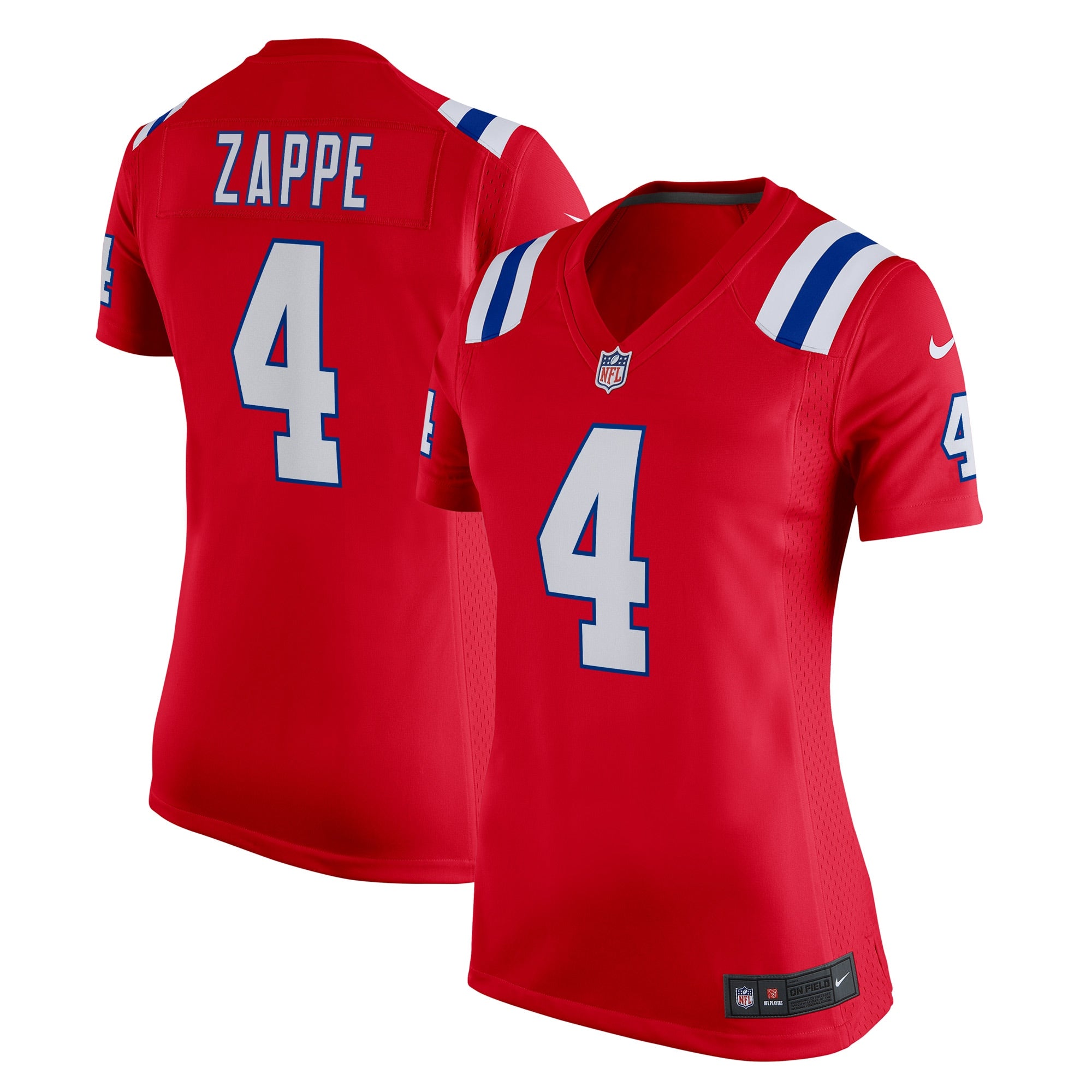 Bailey Zappe New England Patriots Nike Women's Game Player Jersey - Navy/Red/White - Image 5