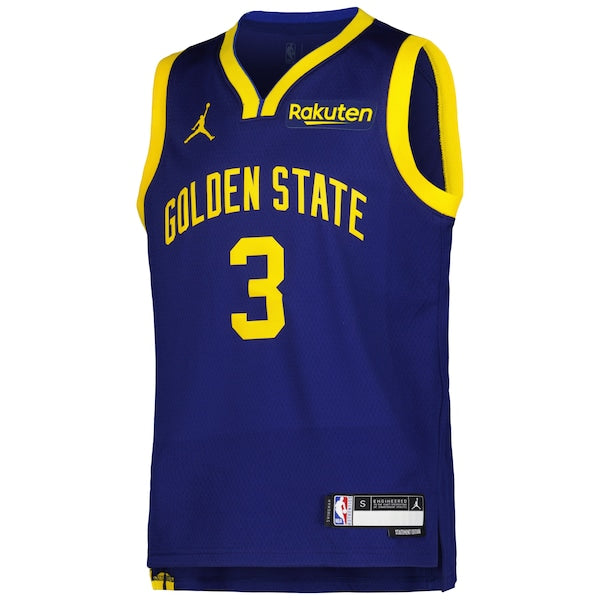 Jordan Poole Golden State Warriors Youth 2022/23 Swingman Jersey - Navy - Statement Edition - Image 2