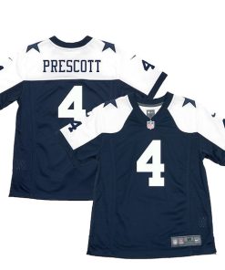 Dak Prescott Dallas Cowboys Nike Youth Throwback Game Jersey - Navy/White