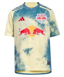 Alternative view of New York Red Bulls adidas Youth 2024 Daniel Patrick Kit Replica Custom Jersey - Yellow
