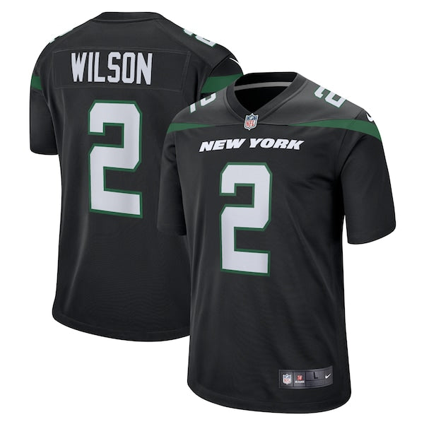 Zach Wilson New York Jets Nike Alternate Game Jersey - Black/Green/White - Image 2