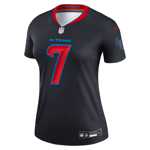 C.J. Stroud Houston Texans Nike Women's Alternate Legend Player Performance Top - Navy/Red - Image 3