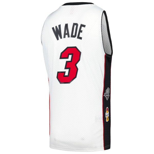 Dwyane Wade Miami Heat Unisex Hall of Fame Class of 2023 Throwback Swingman Jersey - White - Image 3