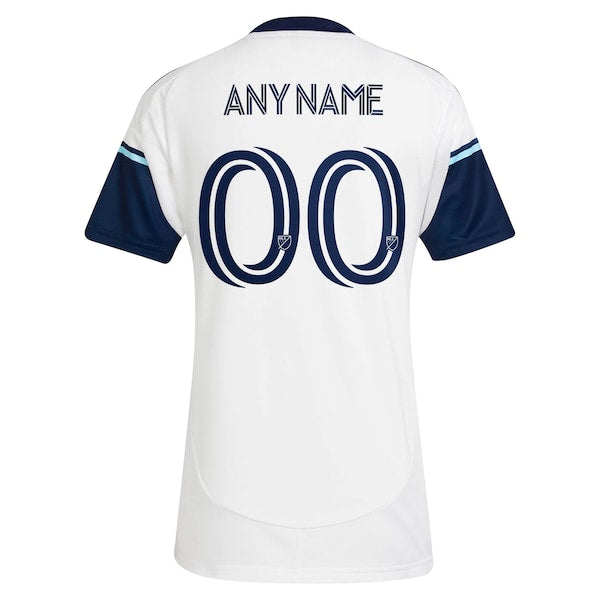 Vancouver Whitecaps FC adidas Women's 2025 The Peak Replica Custom Jersey - White - Image 3
