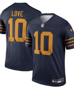 Jordan Love Green Bay Packers Nike The 1923 Classic Legend Player Dri-FIT Top - Navy/Green