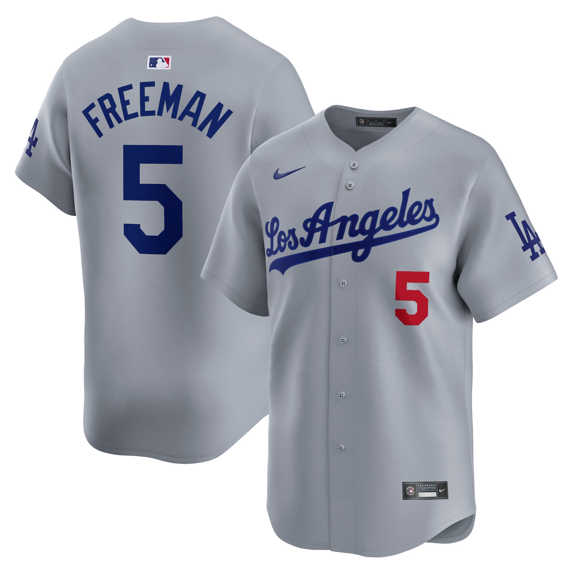 Freddie Freeman Los Angeles Dodgers Nike Home Limited Player Jersey - White/Gray - Image 6