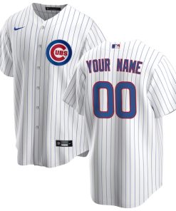 Chicago Cubs Nike Home Replica Custom Jersey - White