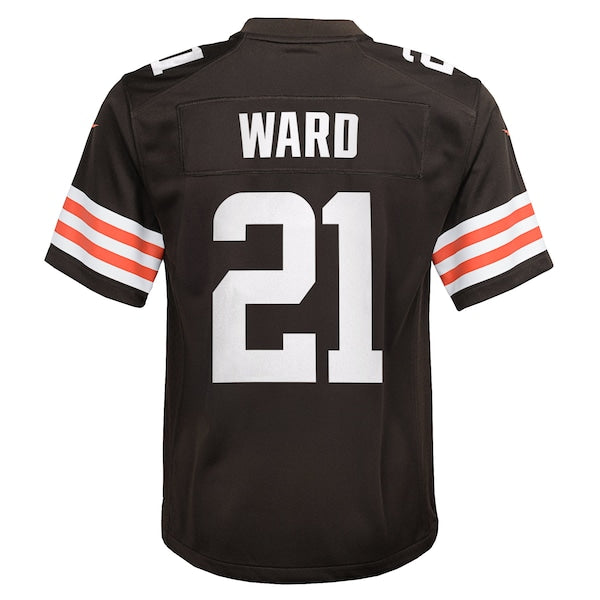 Denzel Ward Cleveland Browns Nike Youth Game Jersey - Brown - Image 3