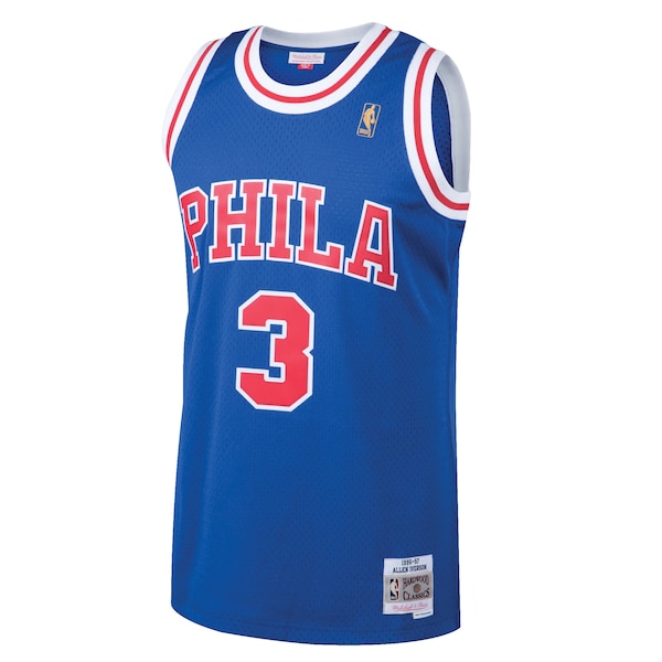 Allen Iverson Philadelphia 76ers 1996/97 Hardwood Classics Swingman Jersey - Royal - Image 2
