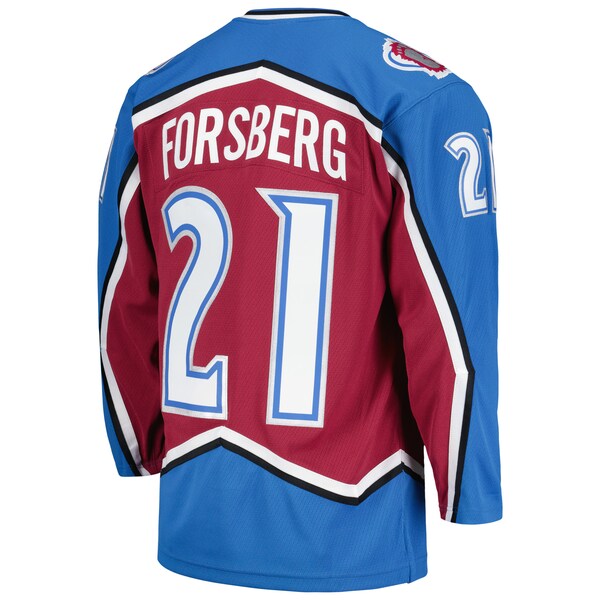 Peter Forsberg Colorado Avalanche 1995/96 Blue Line Player Jersey - Burgundy - Image 3