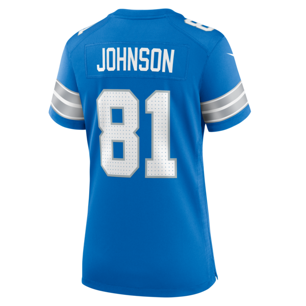 Calvin Johnson Detroit Lions Nike Women's Team Retired Game Jersey - Blue - Image 3