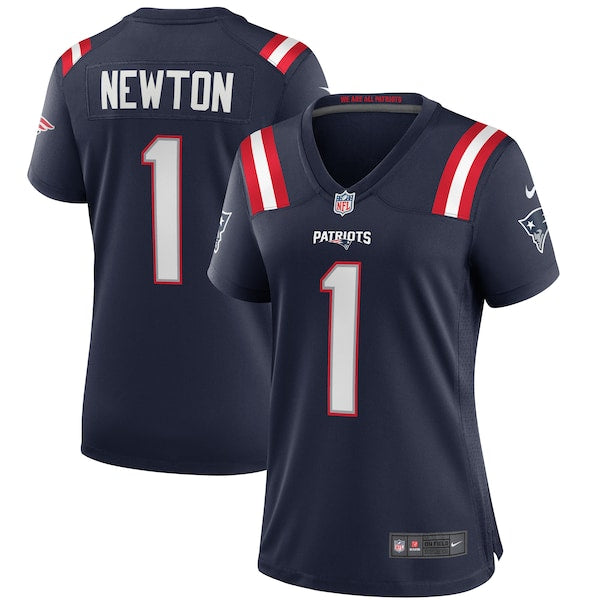 Cam Newton New England Patriots Nike Women's Game Jersey - Navy/Red - Image 3