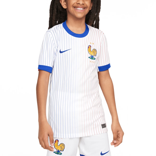 France National Team Nike Youth 2024 Away Replica Blank Jersey - White - Image 7