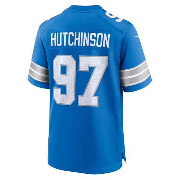Aidan Hutchinson Detroit Lions Nike Game Jersey - Blue/Black/White - Image 6
