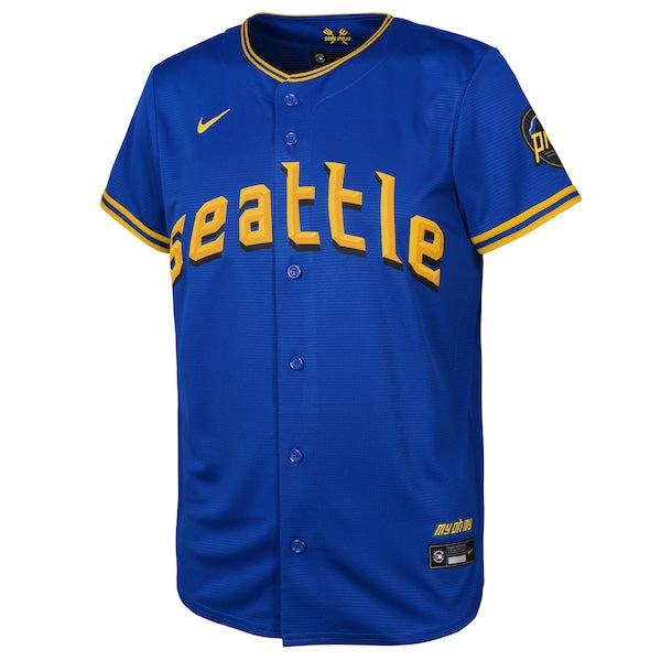 Seattle Mariners Nike Toddler 2023 City Connect Replica Jersey - Royal - Image 2