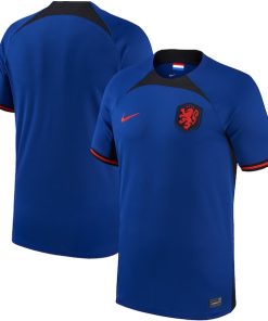Alternative view of Netherlands National Team Nike Youth 2022/23 Away Breathe Stadium Replica Blank Jersey - Royal