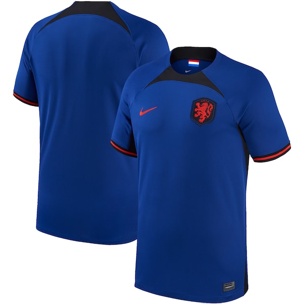 Netherlands National Team Nike Youth 2022/23 Away Breathe Stadium Replica Blank Jersey - Royal - Image 2