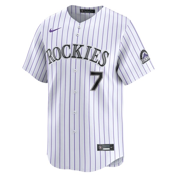 Brendan Rodgers Colorado Rockies Nike Home Limited Player Jersey - White - Image 2