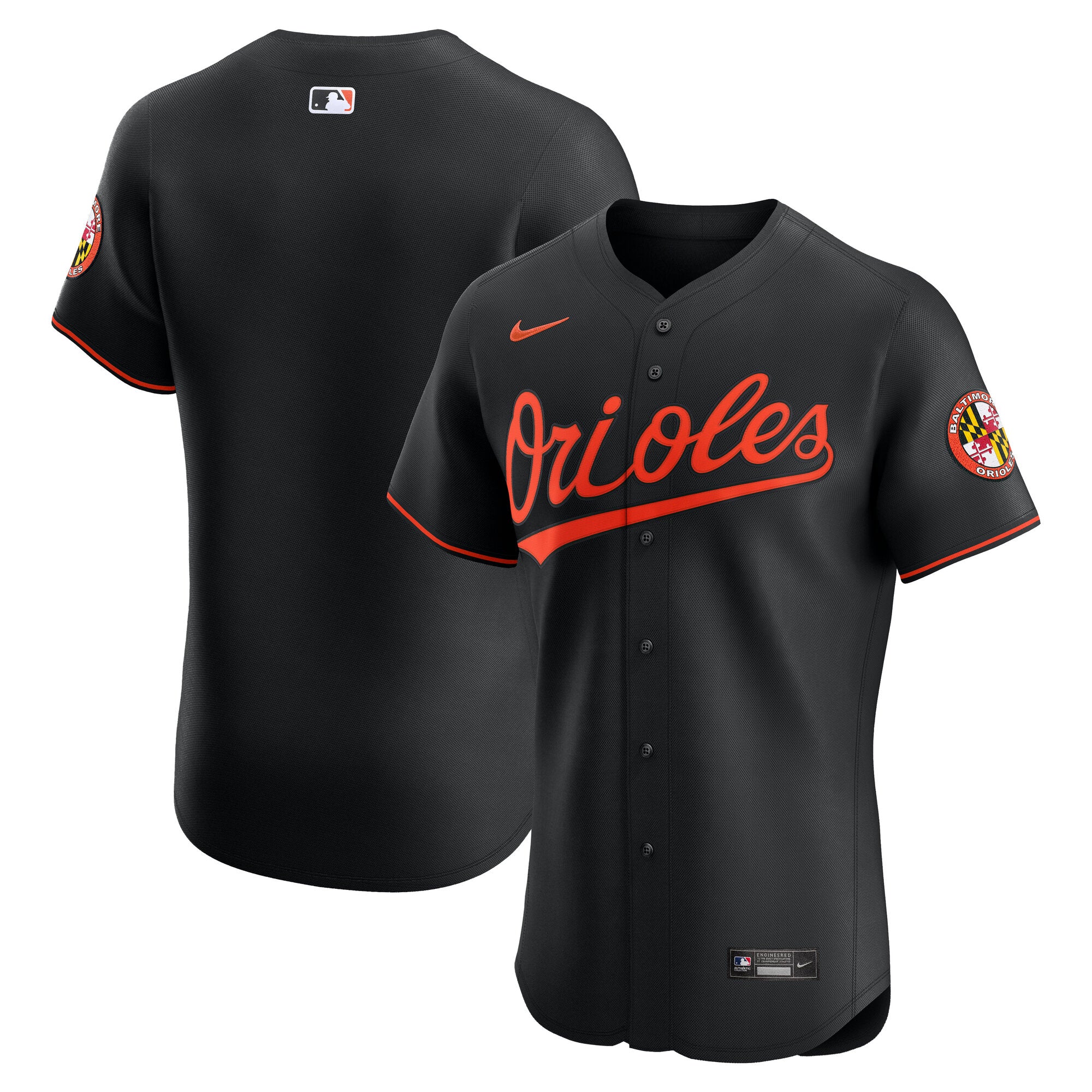 Baltimore Orioles Nike Alternate 2 Elite Jersey - Orange/White/Black - Image 6