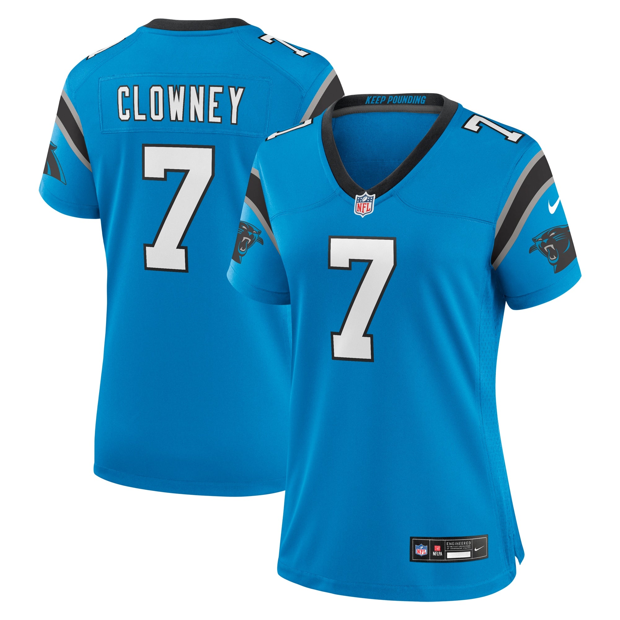 Jadeveon Clowney Carolina Panthers Nike Women's Game Jersey - Black - Image 5