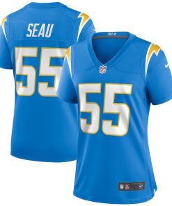 Alternative view of Junior Seau Los Angeles Chargers Nike Women's Game Retired Player Jersey - Powder Blue/Royal