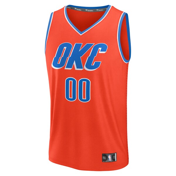 Oklahoma City Thunder Youth Fast Break Custom Jersey - Statement Edition - Orange - Image 2
