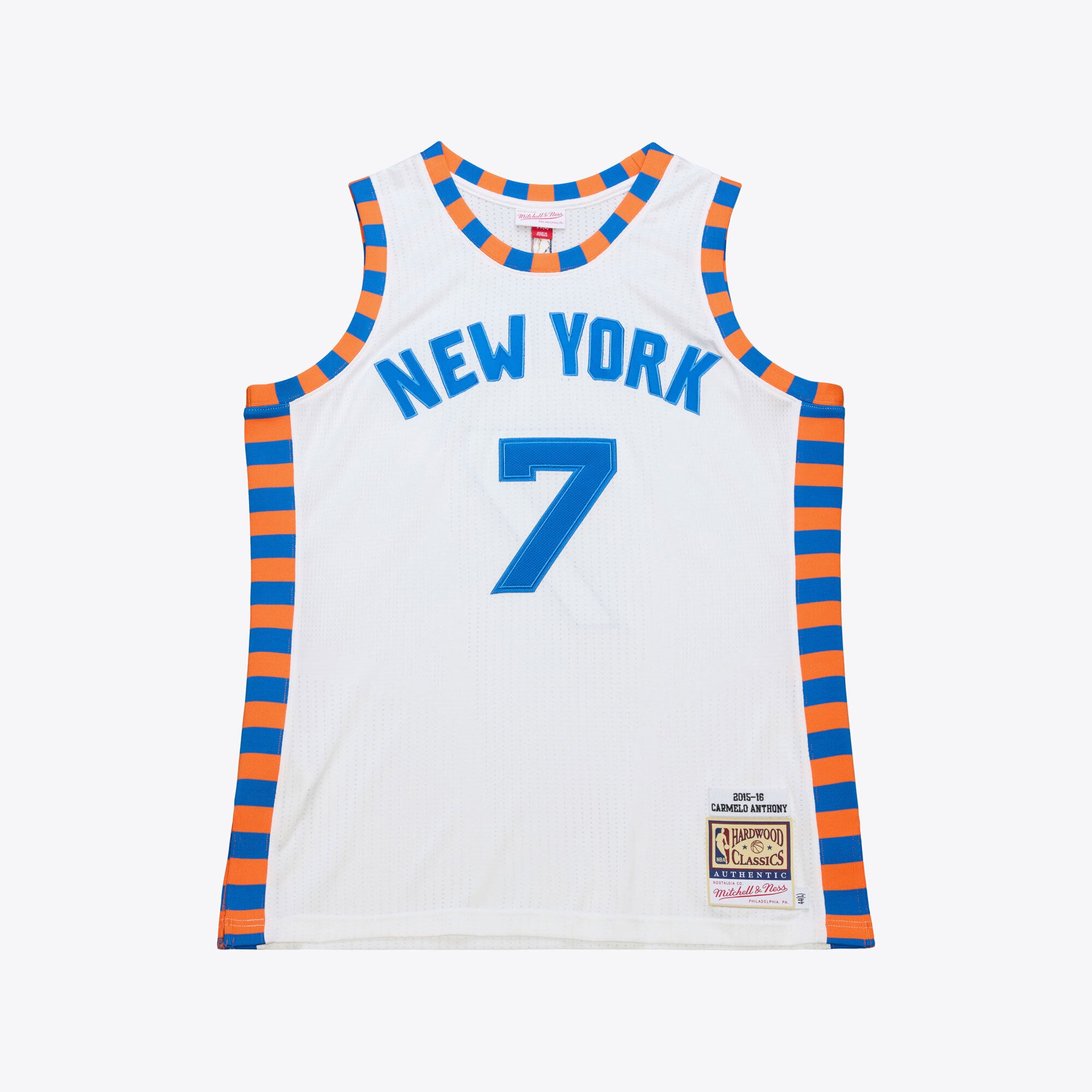 Carmelo Anthony New York Knicks 2010/11 Hardwood Classics Authentic Jersey - Blue/White - Image 6