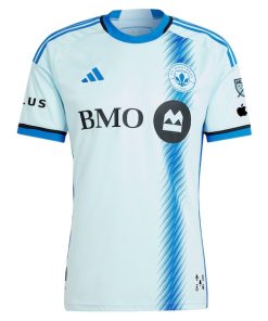 Alternative view of Giacomo Vrioni CF Montreal adidas 2024 Montr¨¦al Original Authentic Player Jersey - Light Blue
