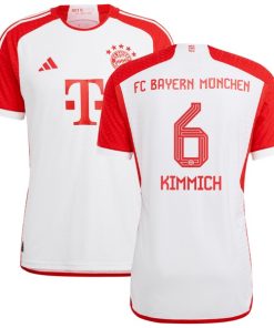 Alternative view of Joshua Kimmich Bayern Munich adidas 2023/24 Home Authentic Jersey - White/Black