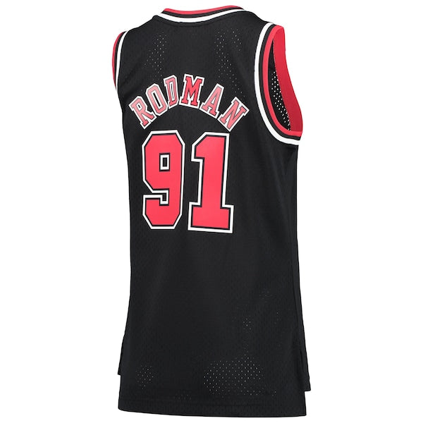 Dennis Rodman Chicago Bulls Women's Hardwood Classics Swingman Jersey - Black - Image 3