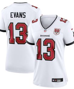 Alternative view of Mike Evans Tampa Bay Buccaneers Nike Women's 50th Season White Game Jersey - White/Red
