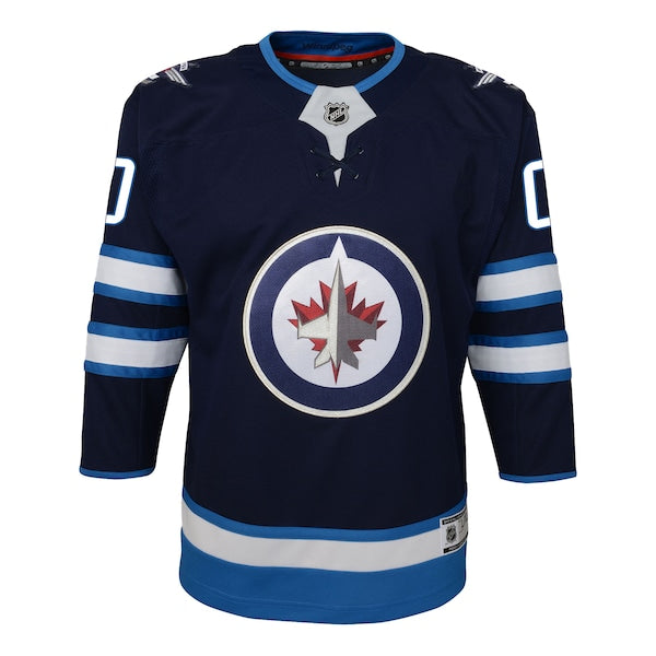Winnipeg Jets Youth Home Premier Custom Jersey - Navy - Image 2