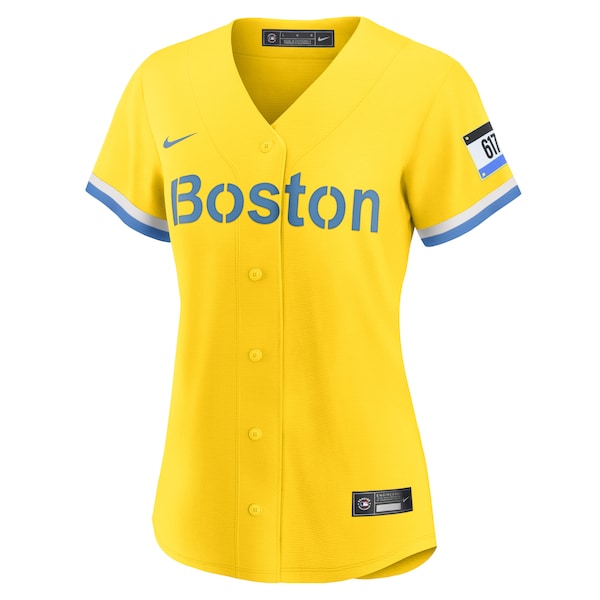 Rafael Devers Boston Red Sox Nike Women's City Connect Replica Player Jersey - Gold - Image 3