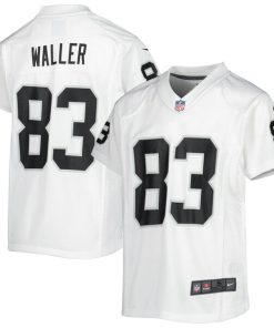 Alternative view of Darren Waller Las Vegas Raiders Nike Youth Game Jersey - White/Black