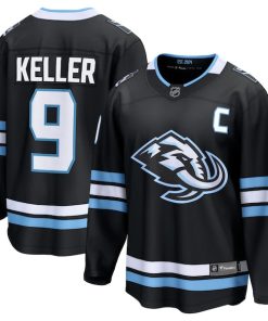 Alternative view of Clayton Keller Utah Mammoth  Home Breakaway Player Jersey - Black/White