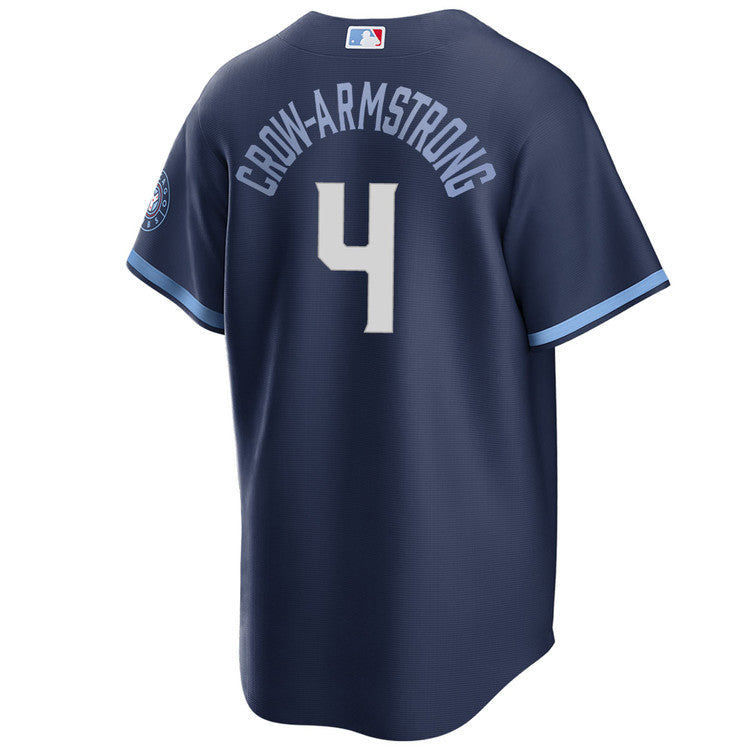Pete Crow-Armstrong Chicago Cubs Nike City Connect Player Jersey - Navy - Image 3