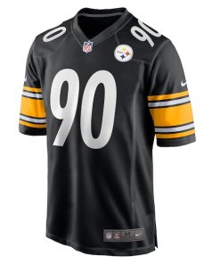 Alternative view of T.J. Watt Pittsburgh Steelers Nike  Game Jersey -  Black