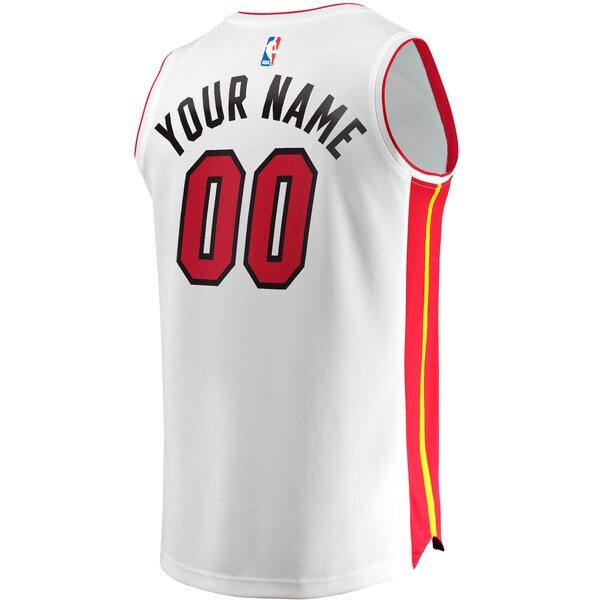 Miami Heat Youth Fast Break Custom Replica Jersey - Association Edition - White - Image 3