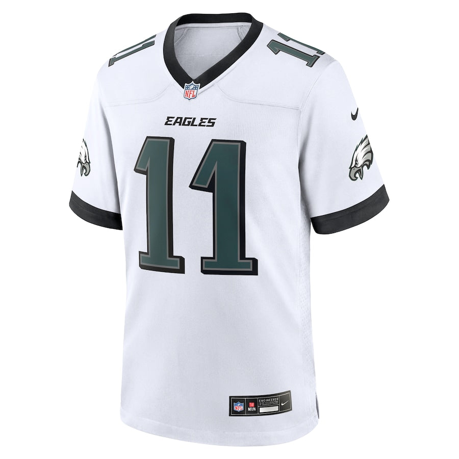 A.J. Brown Philadelphia Eagles Nike Game Jersey - White/Black/Green - Image 3