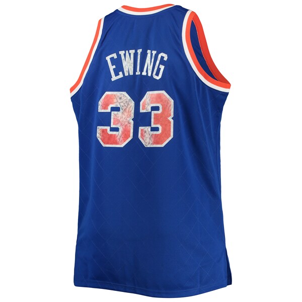 Patrick Ewing New York Knicks Big & Tall 1991/92 NBA 75th Anniversary Diamond Swingman Jersey - Blue - Image 3