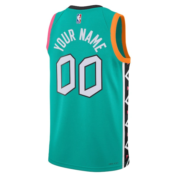 San Antonio Spurs Nike Unisex 2022/23 2022/23 Swingman Custom Jersey - City Edition - Turquoise - Image 3