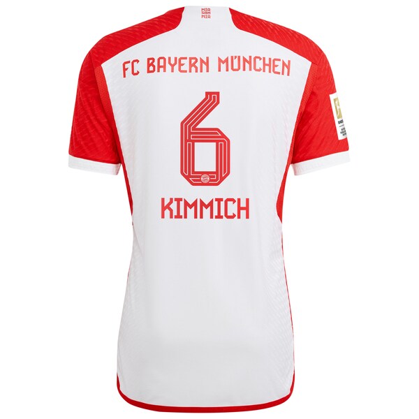 Joshua Kimmich Bayern Munich adidas 2023/24 Home Authentic Jersey - White/Black - Image 4