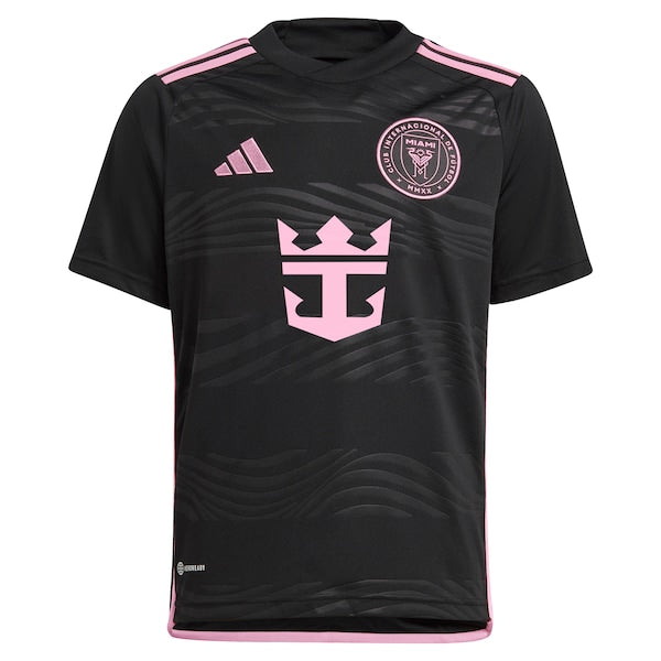Lionel Messi Inter Miami CF adidas Youth 2024 La Noche Replica Player Jersey - Black - Image 2