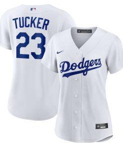 Women's Los Angeles Dodgers Kyle Tucker Nike White Home Replica Jersey