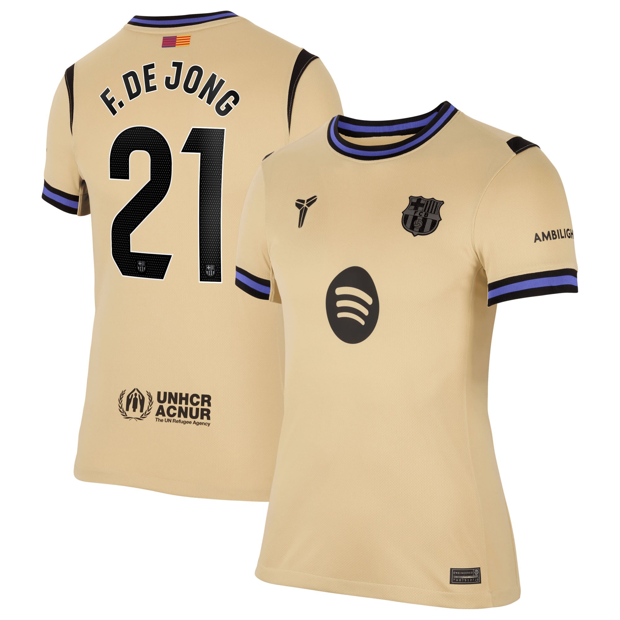 Frenkie de Jong Barcelona Nike Women's 2025/26 Home Replica Jersey - Navy/Gold - Image 5