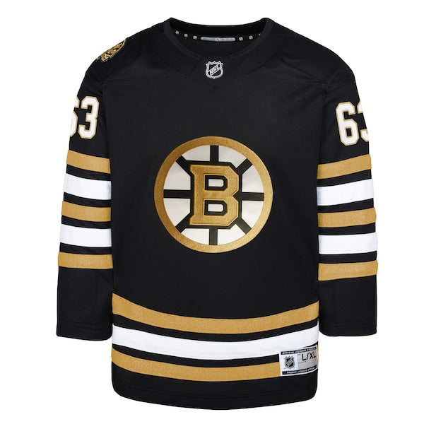 Brad Marchand Boston Bruins Youth 100th Anniversary Premier Player Jersey - Black - Image 2