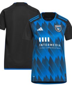 San Jose Earthquakes adidas Women's 2024 Active Fault Jersey Replica Jersey - Blue