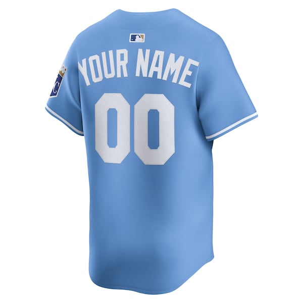 Kansas City Royals Nike Alternate Limited Custom Jersey - Light Blue/White - Image 4