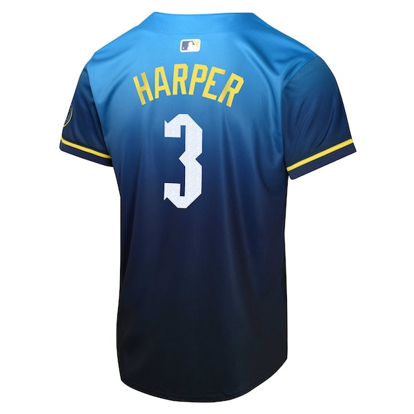 Bryce Harper Philadelphia Phillies Nike Youth 2024 City Connect Limited Player Jersey - Blue - Image 3